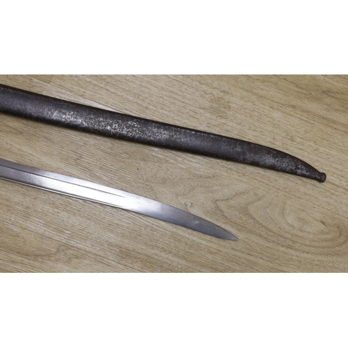 1296 - A WWI French bayonet, 1874 - pattern. 72cm overall