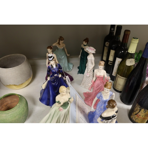 1358 - Thirteen Royal Worcester and Coalport figures of ladies, to include Dearest Rose, Sheer Elegance, Ha... 