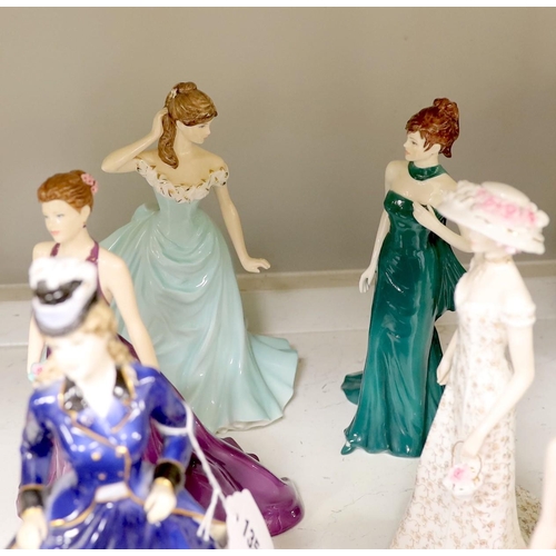 1358 - Thirteen Royal Worcester and Coalport figures of ladies, to include Dearest Rose, Sheer Elegance, Ha... 