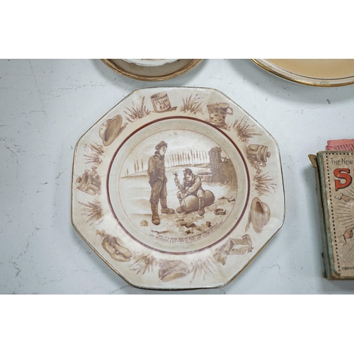 1422 - WWI commemorative Grimwades Old Bill ceramics, including a jug, a bowl, five various dishes and a ... 