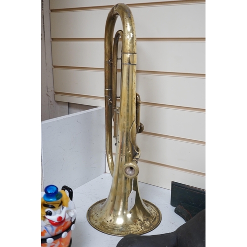 1427 - A brass euphonium by Butler, Haymarket, London and Dublin, 57cms long