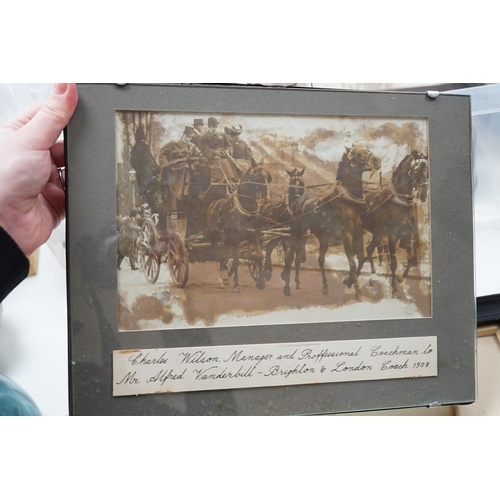 1436 - Two WWI 'mentioned in despatches' documents and an inscribed photo of a coachman (3)