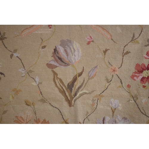 1453 - Two wool worked floral patterned (Aubusson style) rugs,