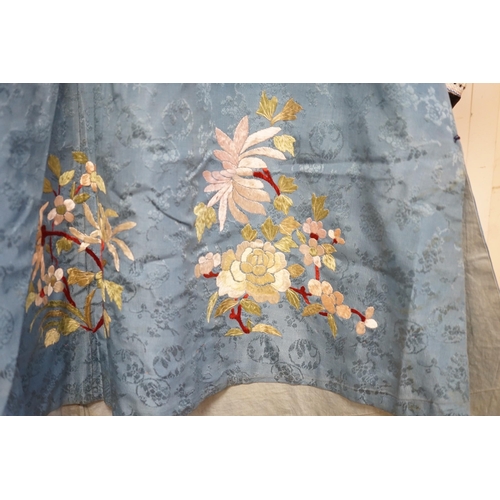 1456 - A Chinese silk embroidered robe, late 19th century