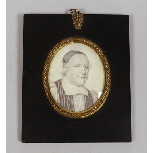 1509 - David Loggan (1634-1692), portrait miniature on vellum, John Dolben, who was Archbishop of York, ins... 