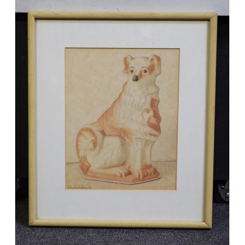 1653 - Bryan Senior (British b.1935), acrylic on paper, 'China Dog 1978', signed and dated '78, 25 x 19cm... 