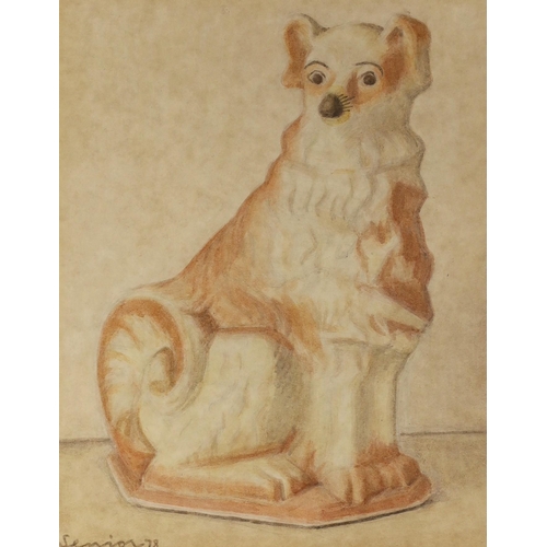 1653 - Bryan Senior (British b.1935), acrylic on paper, 'China Dog 1978', signed and dated '78, 25 x 19cm... 