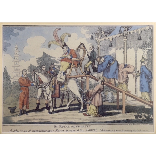 1661 - Walker, 1809, coloured engraving, Caricature 'The Rival Queans or a scene in the Beggars Opera', 23 ... 