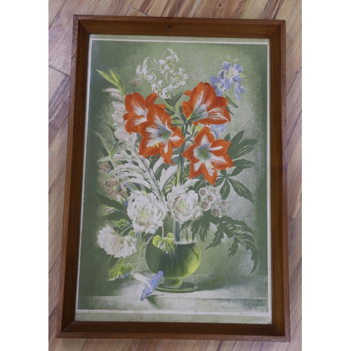 1677 - Gerald Cooper (1898-1975), School Print, 'Stripped Lily', SP12, 73 x 47cm