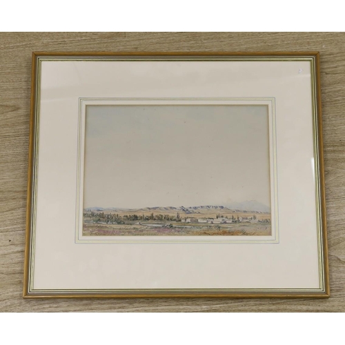 1686 - Martin Hardie RA (1875-1952), watercolour, 'Spanish landscape, Saragossa', signed and dated 1927, 25... 