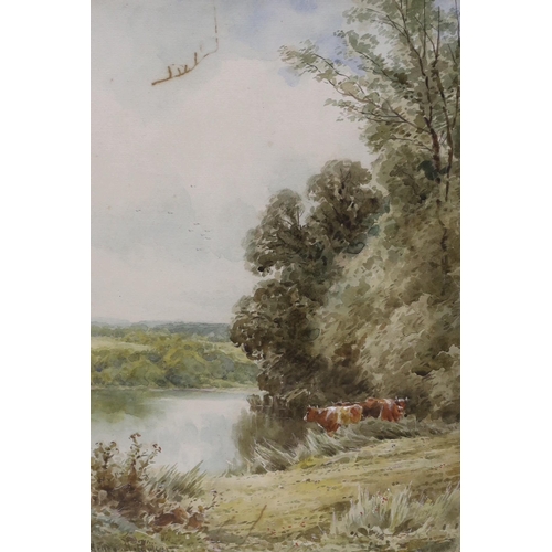 1691 - Henry H. Parker (1858-1930), pair of watercolours, 'At Goring, Surrey' and 'The Thames at Cullam', s... 