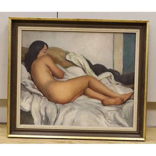 1699 - Maurice Ambroise Ehlinger (French, 1896-1981), oil on canvas, 'Siesta', signed, 44 x 53cm