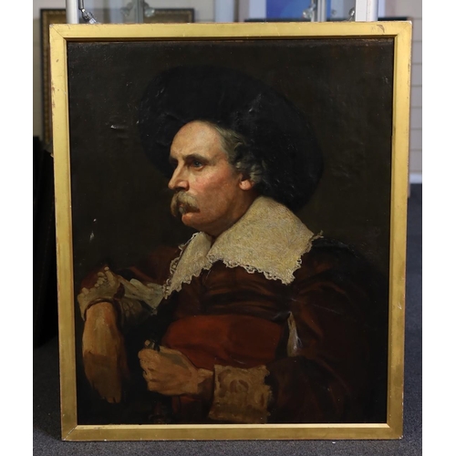 1702 - Manner of Diego Velazquez, oil on canvas, Portrait of a man, 76 x 62cm