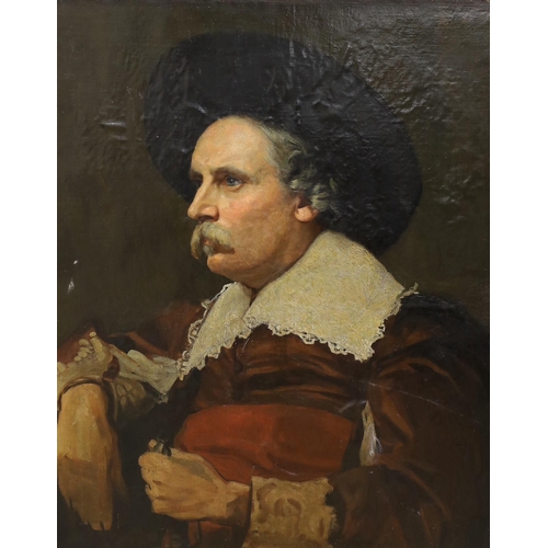 1702 - Manner of Diego Velazquez, oil on canvas, Portrait of a man, 76 x 62cm