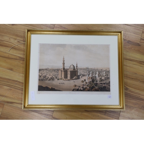 1717 - ° ° Havell after Henry Salt, coloured aquatint, 'View of Grand Cairo', visible sheet 50 x 72cm... 