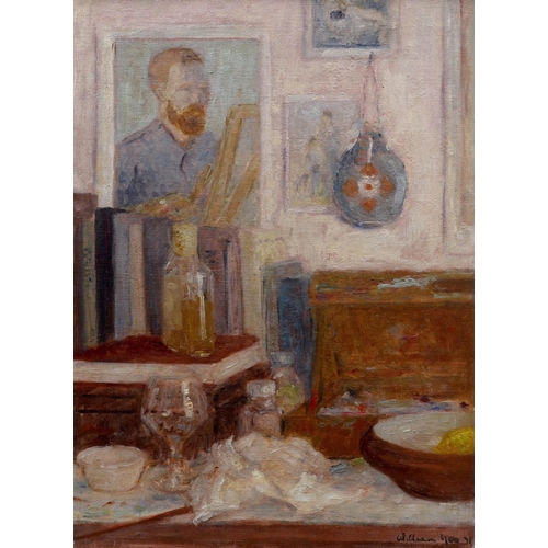 1740 - William Yeo (20th C.), oil on board, Still life with Vincent Van Gogh, signed and dated 1975, 60 x 4... 