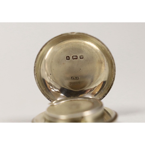 1821 - An Edwardian plain silver sovereign case, A.L. Dennison, Birmingham, 1903, 30mm.