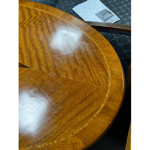 164 - An Edwardian satinwood banded oval satinwood two tier centre table, width 98cm, depth 60cm, height 7... 