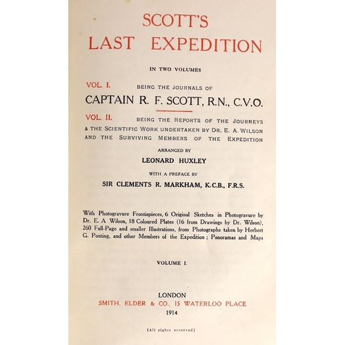 269 - ° ° Scott, Robert Falcon (1868-1912) - Scotts Last Expedition, 2 vols, [vol 1: the journal of Capta... 