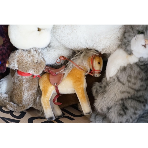 308 - A collection of Steiff soft toy animals