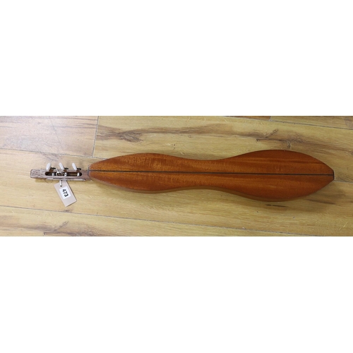 327 - Appalachian Mountain three string dulcimer,  made by John Degay of Degay Guitars, 82cms high