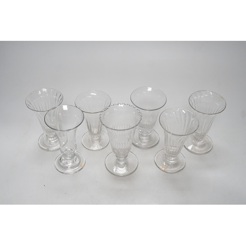 340 - Seven Georgian jelly glasses. Tallest 11cm