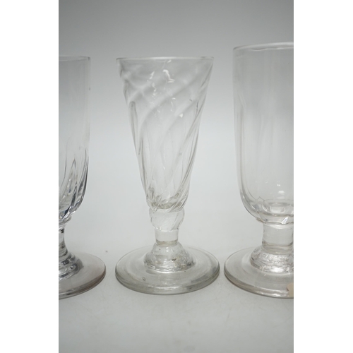 344 - Five Georgian ale glasses. Tallest 13.5cm