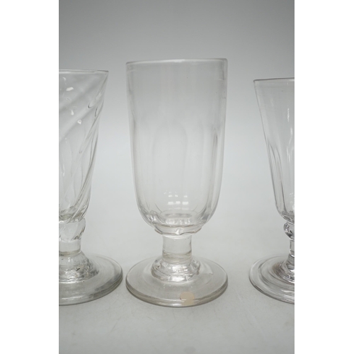 344 - Five Georgian ale glasses. Tallest 13.5cm