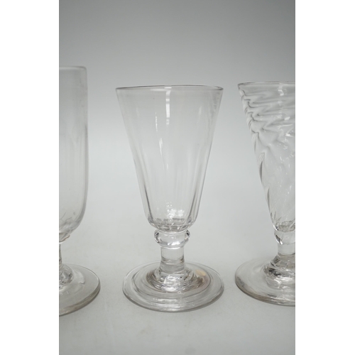 344 - Five Georgian ale glasses. Tallest 13.5cm