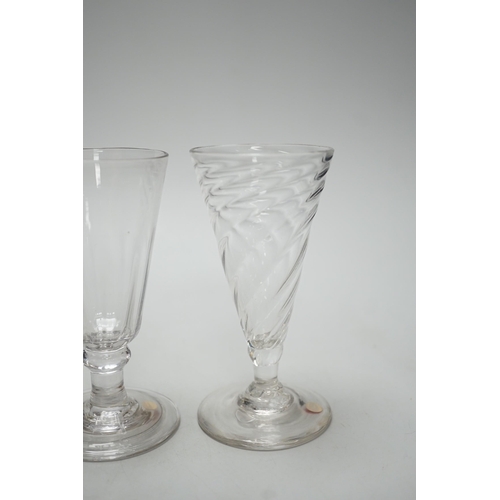 344 - Five Georgian ale glasses. Tallest 13.5cm