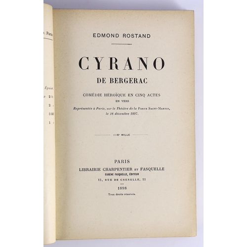 352 - ° ° Rostand, Edmond - Cyrano de Bergerac, 12mo, University of Reading prize, tan calf gilt, stamped ... 