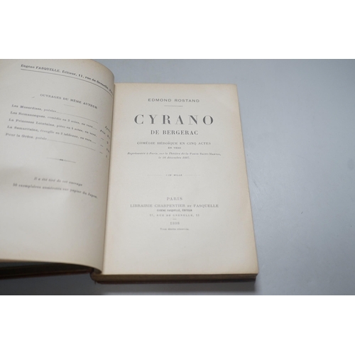 352 - ° ° Rostand, Edmond - Cyrano de Bergerac, 12mo, University of Reading prize, tan calf gilt, stamped ... 