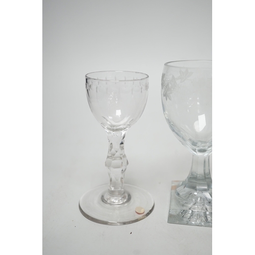 357 - Five Georgian drinking glasses, tallest 12.5cm