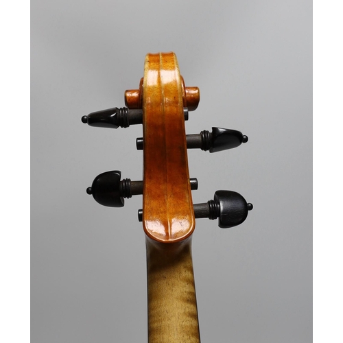 425 - A cased violin, sound post loose