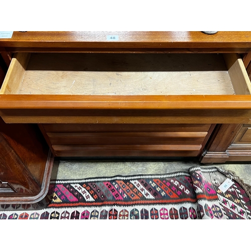 48 - A mid century teak six drawer chest, width 72cm, depth 49cm, height 79cm