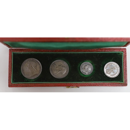 511 - UK coins, cased Victoria Maundy set 1895