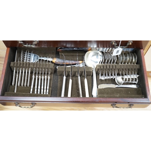 528 - A table canteen of assorted plated cutlery and flatware