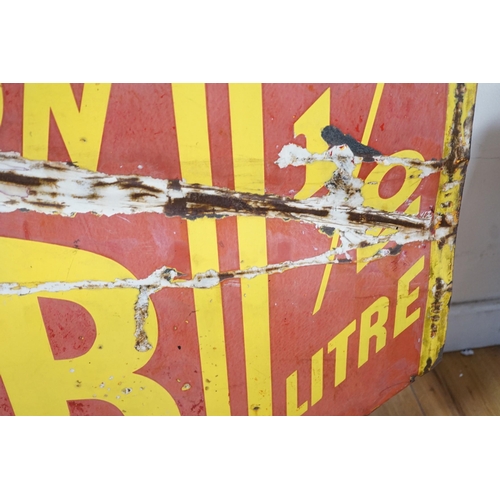 544 - A French enamel advertising sign, Bouillon Kub, 97cms wide x 97cms high