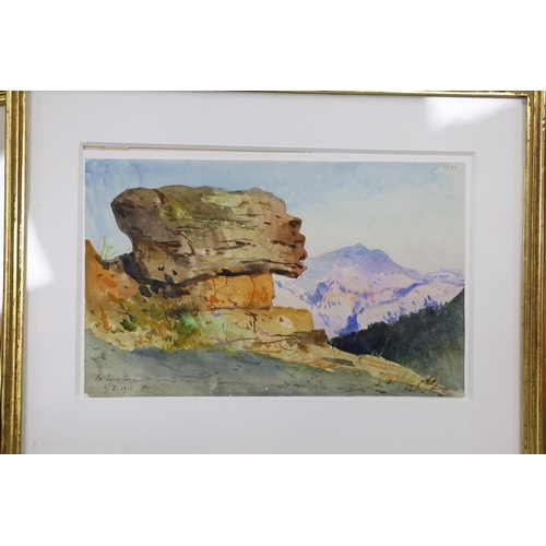 681 - Alixis Mossa (1844-1926), twelve watercolours, Topographical views of France, mostly signed and many... 