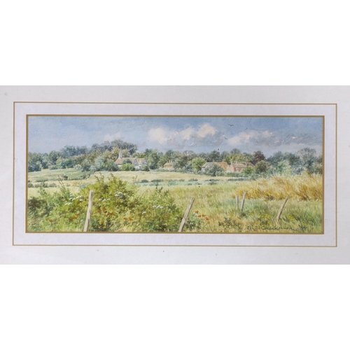 688 - Michael J. Cruickshank, two watercolours, 'Frosted Banks, Whitebridge' and 'Barcombe Church, from We... 