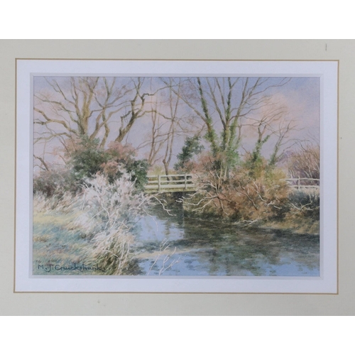 688 - Michael J. Cruickshank, two watercolours, 'Frosted Banks, Whitebridge' and 'Barcombe Church, from We... 