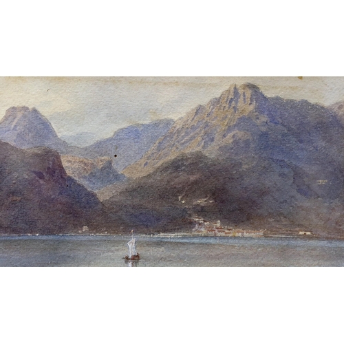 695 - Louis Laurent Razé (1805-1872), two watercolours, 'Near Avignon', signed and dated 1868, 24 x 37cm, ... 