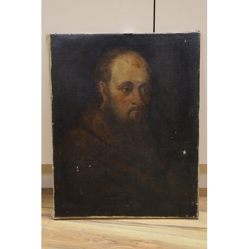 744 - 19th century English School, oil on canvas, Portrait of a gentleman thought to be Dante Rossetti, 62... 