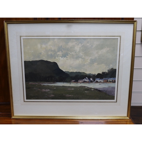 753 - Roy Perry (b.1935), watercolour and gouache, 'Low Tide, Plockton', signed, 38 x 56cm