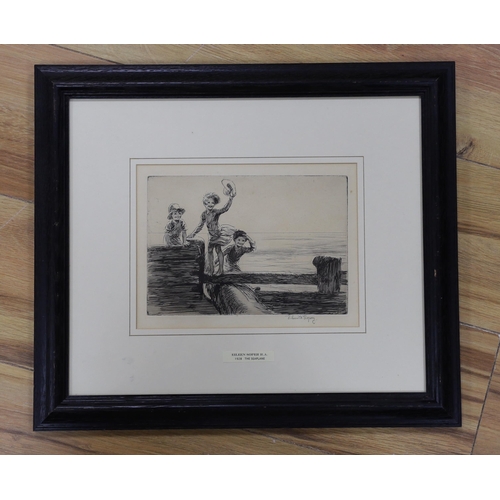 756 - Eileen Soper, etching, 'The Sea Plane 1928', signed in pencil, 13.5 x 20cm