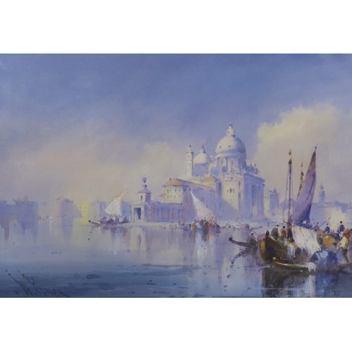 759 - William Knox, pair of gouache, Views of Venice, signed, 26 x 37cm