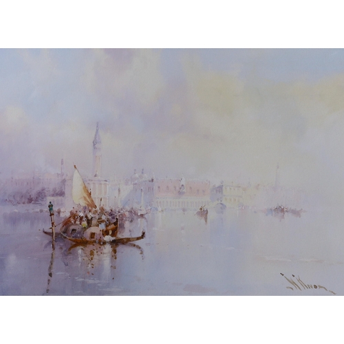 759 - William Knox, pair of gouache, Views of Venice, signed, 26 x 37cm