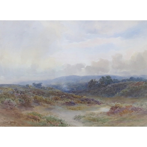 762 - Joseph Powell, watercolour, 'Leith Hill, Surrey', signed, 26 x 36cm