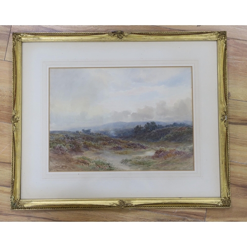 762 - Joseph Powell, watercolour, 'Leith Hill, Surrey', signed, 26 x 36cm