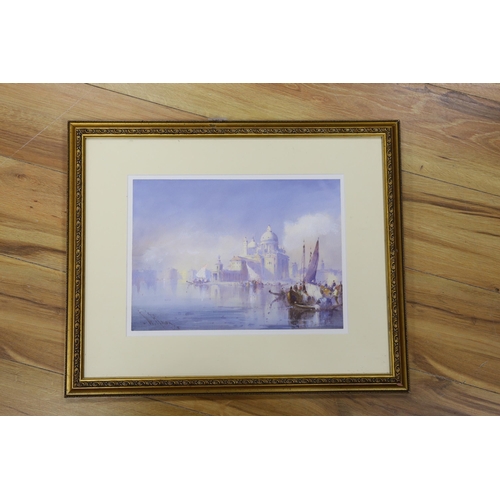 763 - William Knox, watercolour, View of Venice, signed, 24.5 x 34cm